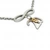 necklace, infinity – August 20th, made of 18k white gold vermeil on 925 sterling silver /42cm with 8cm extension