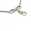 necklace, infinity – August 8th, made of 18k white gold vermeil on 925 sterling silver /42cm with 8cm extension