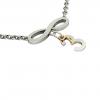 necklace, infinity – July 3rd, made of 18k white gold vermeil on 925 sterling silver /42cm with 8cm extension