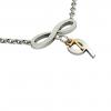 necklace, infinity – July 9th, made of 18k white gold vermeil on 925 sterling silver /42cm with 8cm extension