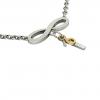 necklace, infinity – June 1st, made of 18k white gold vermeil on 925 sterling silver /42cm with 8cm extension