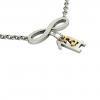 necklace, infinity – March 14th, made of 18k white gold vermeil on 925 sterling silver /42cm with 8cm extension