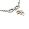necklace, infinity – March 19th, made of 18k white gold vermeil on 925 sterling silver /42cm with 8cm extension