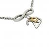 necklace, infinity – October 20th, made of 18k white gold vermeil on 925 sterling silver /42cm with 8cm extension