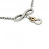 necklace, infinity – September 8th, made of 18k white gold vermeil on 925 sterling silver /42cm with 8cm extension