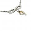 necklace, infinity – September 9th, made of 18k white gold vermeil on 925 sterling silver /42cm with 8cm extension