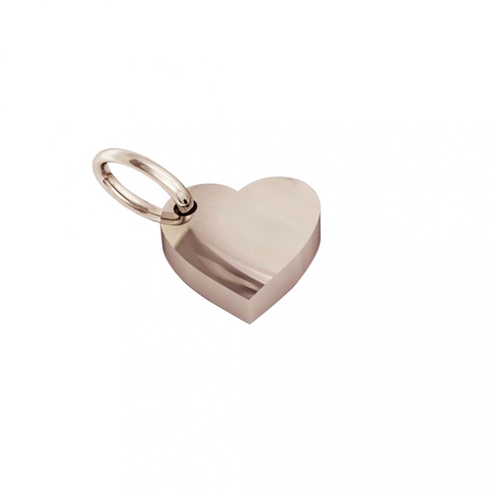 Small Heart Pendant, hand finished, made of 14 karat rose gold