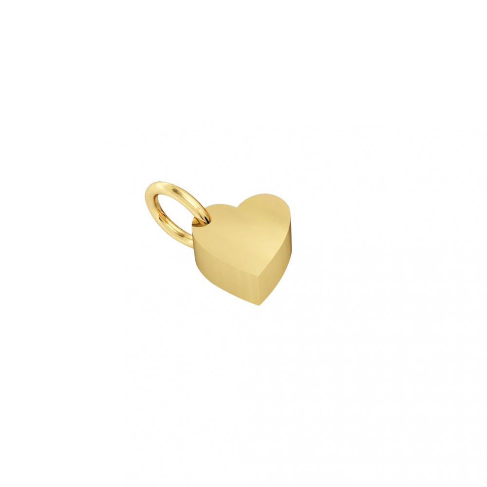 little heart pendant, made of 925 sterling silver / 18k gold finish