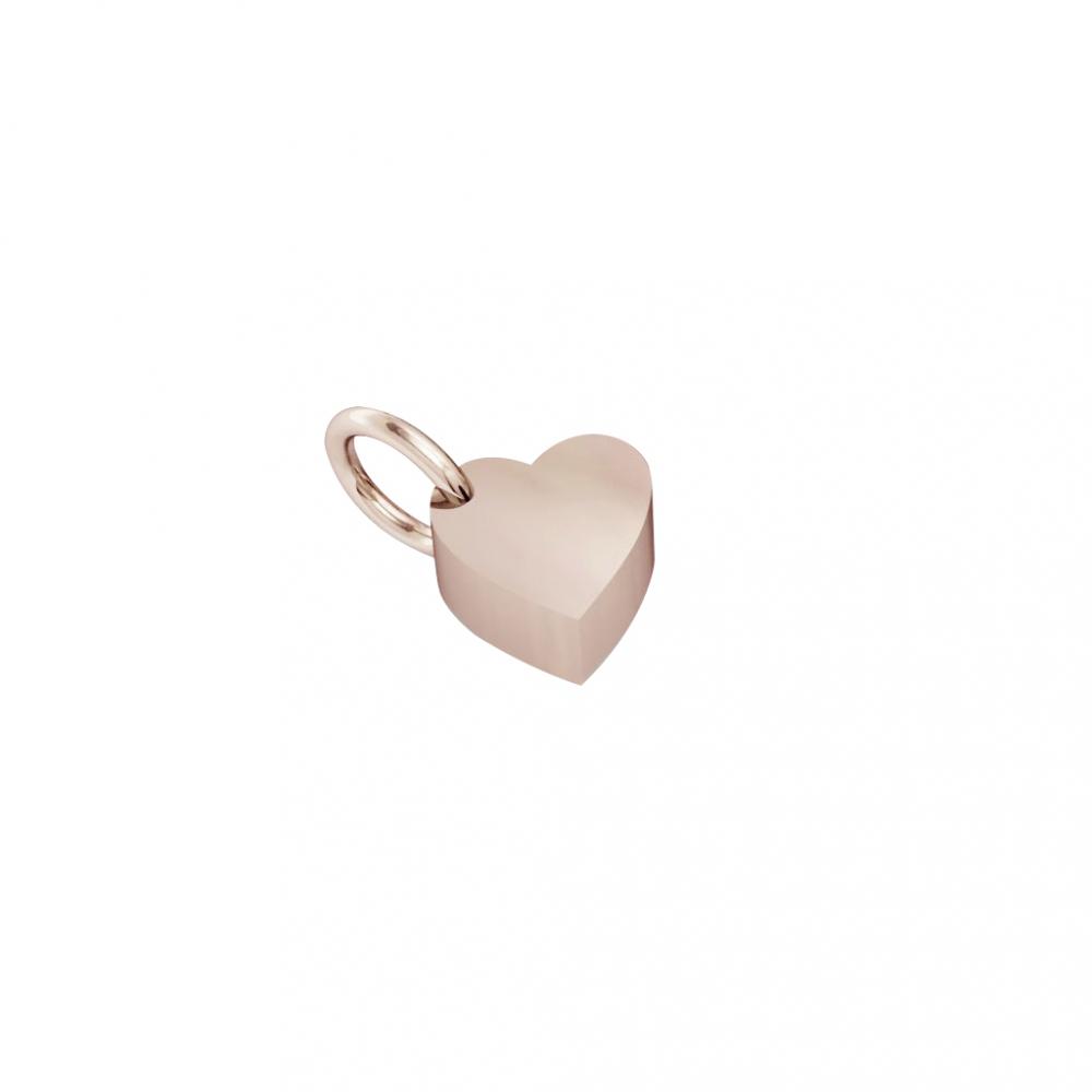 little heart pendant, made of 925 sterling silver / 18k rose gold finish