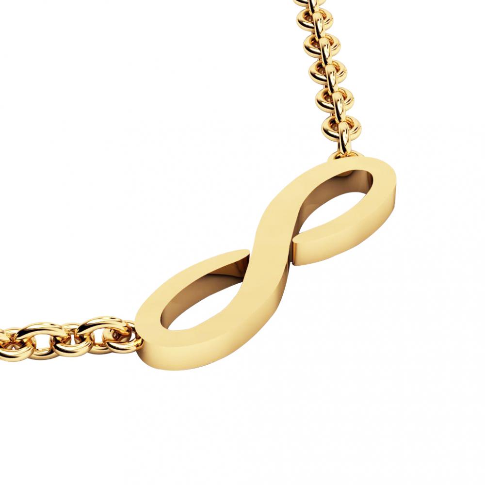 Infinity Necklace, made of 925 sterling silver / 18k gold finish