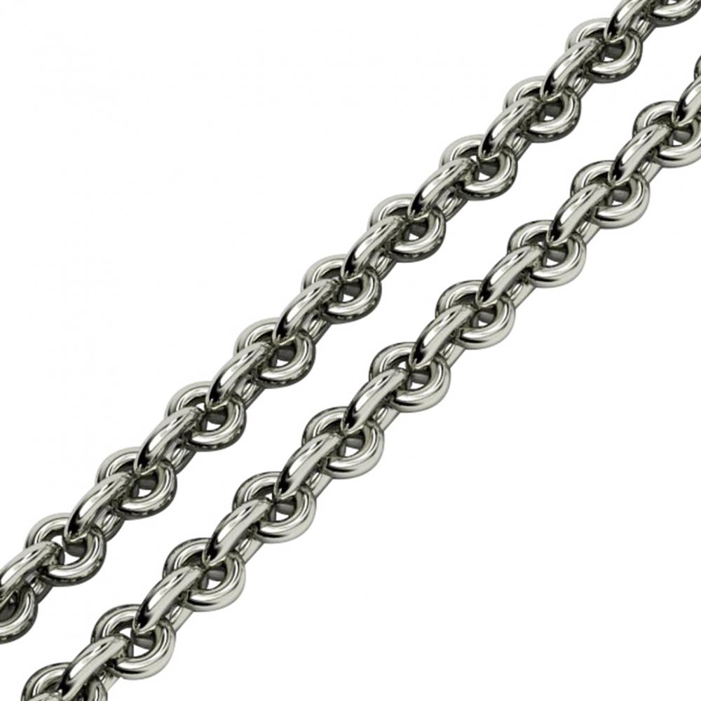 rollo-99 chain necklace, made of 18k white gold vermeil on 925 sterling silver / 40 cm – 15,75''